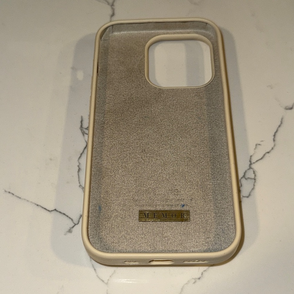 MEMOR Shell Pattern iPhone 14 PRO Case - Cream - Picture 3 of 11